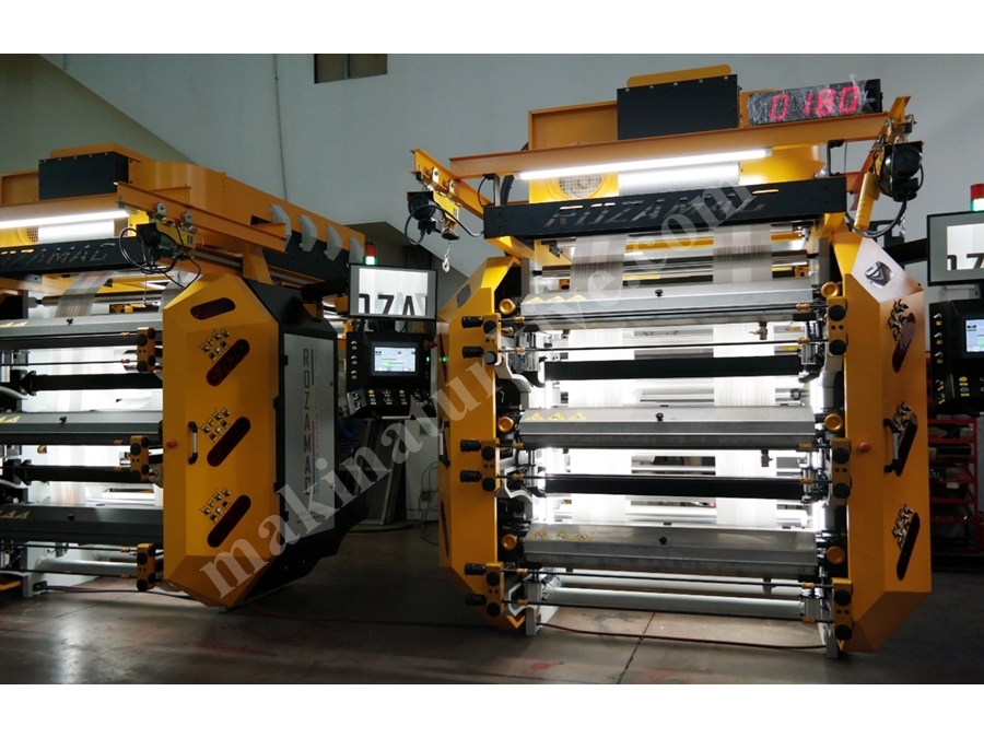 3 Renk Stack Tip Flexo Baskı Makinası