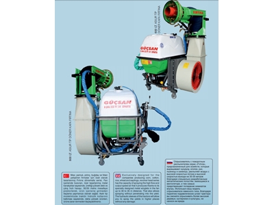 600 Litre Asılır Tip Döner Başlı Turbo Atomizör  - 2