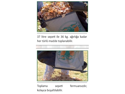 Büyük Ve Küçük Alanlar İçin 74 Cm 137 Litre Vakumlu Çim Süpürgesi - 1