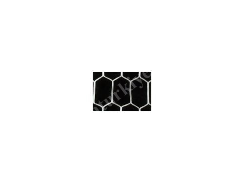 Футбольная сетка гексагональной формы белого цвета Арт. 131.5 (размер 6.50x2.50 метра)