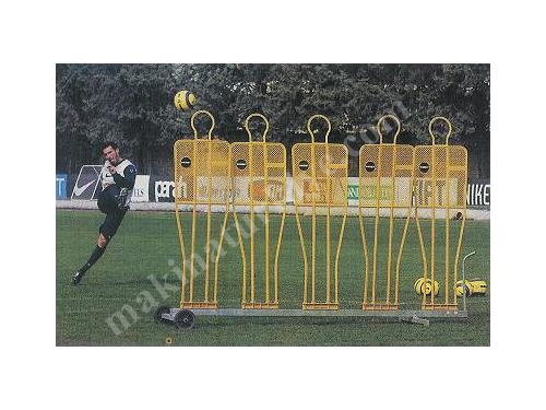 5 Player Soccer Training Mannequin Cart