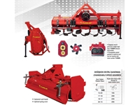 60 Blade 2495 mm Variable Speed Gearbox Rotary Tiller - 2