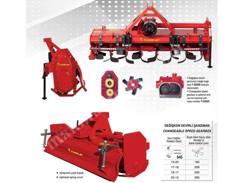 60 Blade 2495 mm Variable Speed Gearbox Rotary Tiller