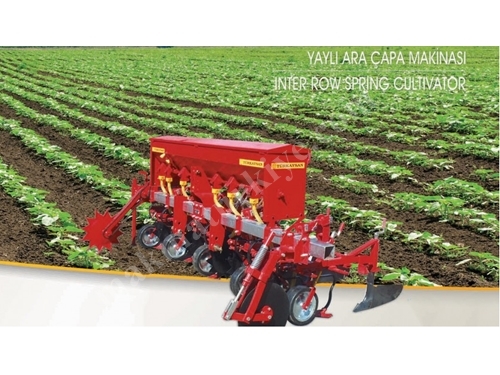 5-Row Spring Tine Cultivator with Roller
