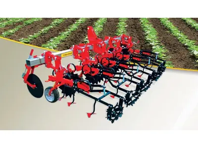 7 Row Hydraulic Folding Spring Tine Cultivator Machine