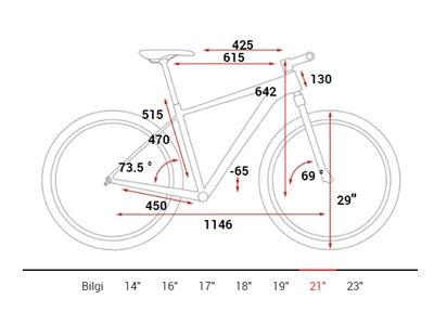 Hardtail Dağ Bisikleti (Mavi, Turuncu) 21 İnç - Cube Attention Sl - 2