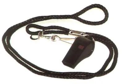 Art 228C Plastic Referee Whistle with Lanyard