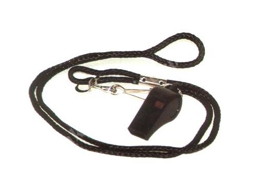 Art 228C Plastic Referee Whistle with Lanyard