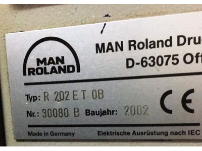 Man Roland R 202 E 2 Renk Ofset Baskı Makinesi  - 4