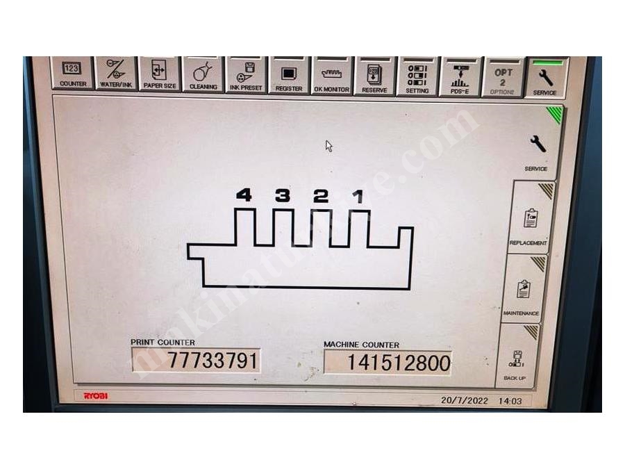 Ryobi 524 GX 36x52 4 Renk Ofset Baskı Makinesi