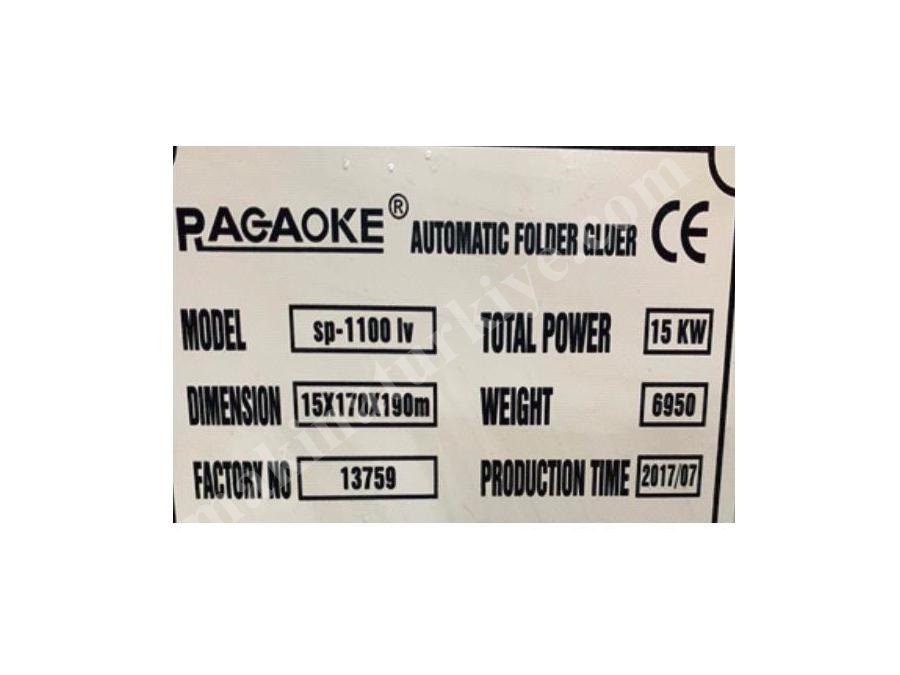 Pagaoke SP 1100 LV Otomatik 6 Nokta Kutu Yapıştırma Makinesi