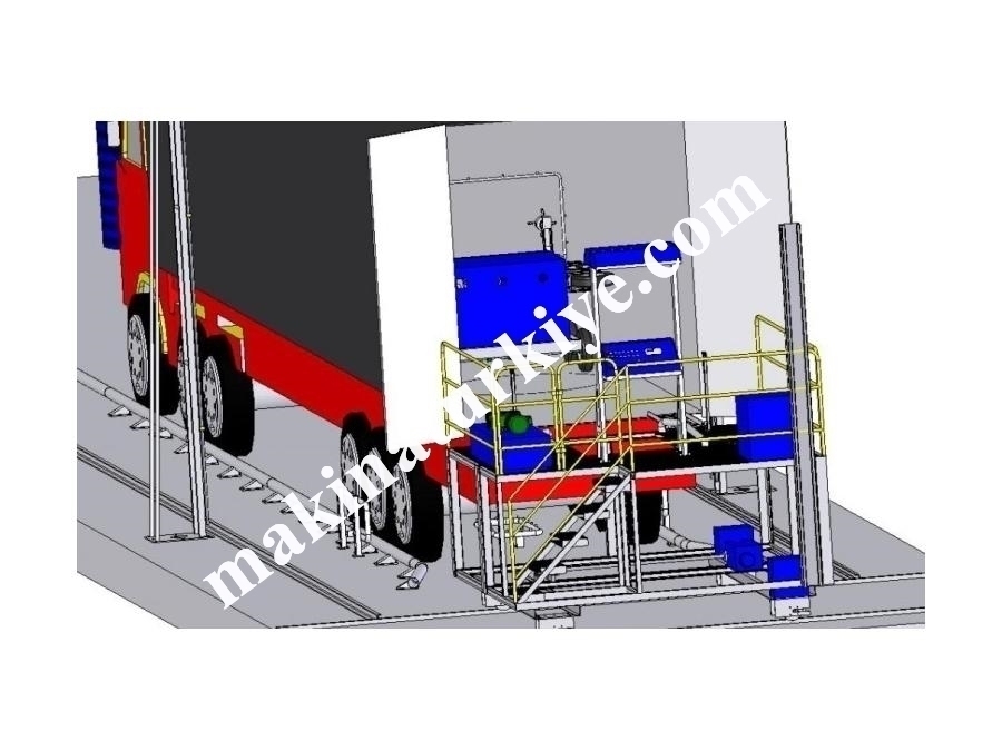 Otomatik Treyler Ve Konteyner İç Yıkama Sistemi Makinası