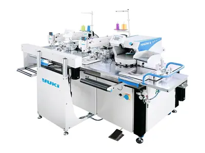YK 220MT Double Head Double Color Back Pocket Attaching Machine