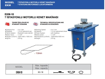 7 İstasyonlu Motorlu Kenet Makinası - 1