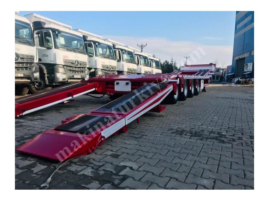 4 Dingilli  Lowbet Dorse 50 Ton/ 4 Axles Lowbed Semi-Trailer