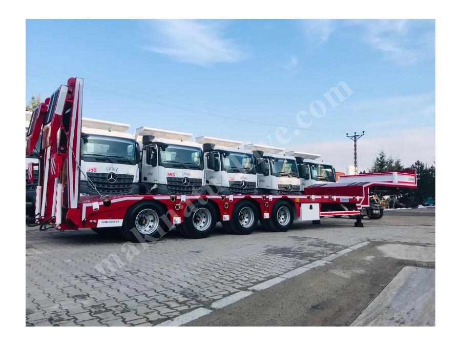 4 Dingilli  Lowbet Dorse 50 Ton/ 4 Axles Lowbed Semi-Trailer