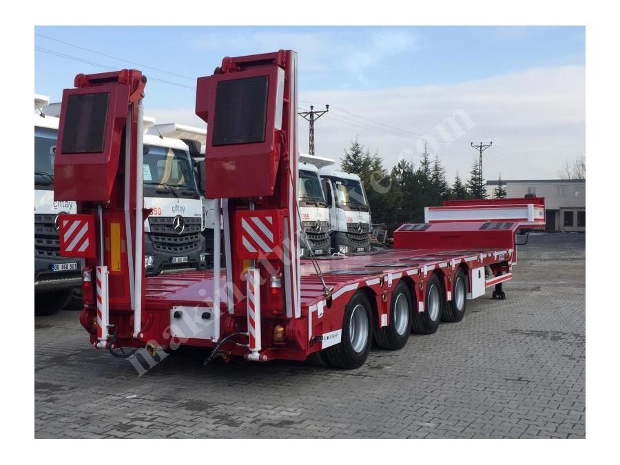 4 Dingilli  Lowbet Dorse 50 Ton/ 4 Axles Lowbed Semi-Trailer