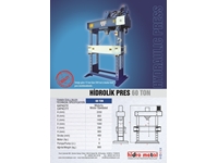 Hydraulic Workshop Press 60 Ton - Hidrometal - 1