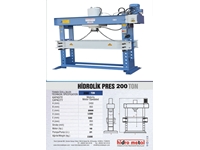 Hydraulic Workshop Press 200 Ton - Hidrometal - 1