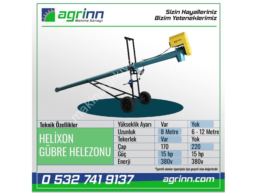 Helıxon Helezon Büyükbaş Gübre Tahliye Helezonu