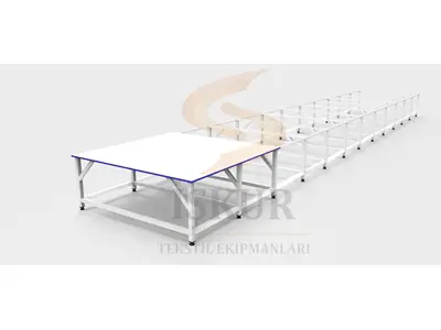 IK1 (200cm x 100cm) Ready-made Textile Cutting Table with Bottom Upper Shelf