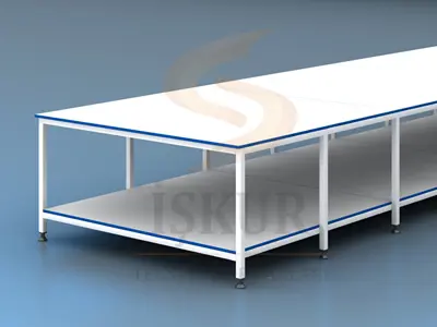 İK4 (160cmx100cm) Apparel Textile Cutting Table with Bottom and Upper Laminated