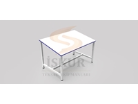 IK15 (90cmx120cm) Textile Ironing Table with Fixed Inclined Quality Control Panel - 0