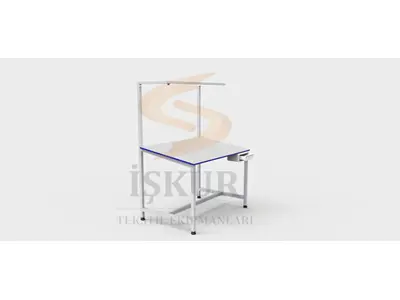 IK16 (90cmx140cm) Textile Ironing Package Fixed Slope Top Lit Drawer Quality Control Table