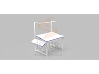 IK18 (90cm x 140cm) Textile Ironing Package Winged Quality Control Table - 0