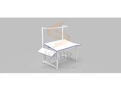 İK18 (90cm x 140cm) Textile Ironing Package Winged Quality Control Table