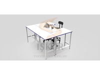 İK29 (180cm x 130cm) Garment Sewing Room Right and Left L Table Front Table - 0