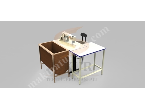 IK30 (148cmx130cm) Clothing Sewing Workshop Left L Table And Wooden Bowl