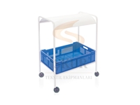 IK58 (40cmx65cm) Textile Sewing Workshop Underbasket Domed Transport Cart - 0