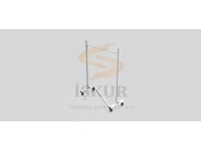 IK74 (65cm x 145cm) Textile Sewing Workshop Wheeled Shelf with Mesh Wire Cover on Three Sides