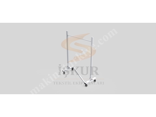 IK74 (65cm x 145cm) Textile Sewing Workshop Wheeled Shelf with Mesh Wire Cover on Three Sides