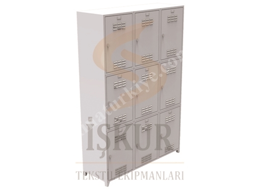 İK83 (40cmx120cm) Textile Workshop Nine Compartment Locker
