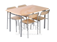 IK90 Multi-Purpose Werzalit Dining Table and Four Chairs - 0