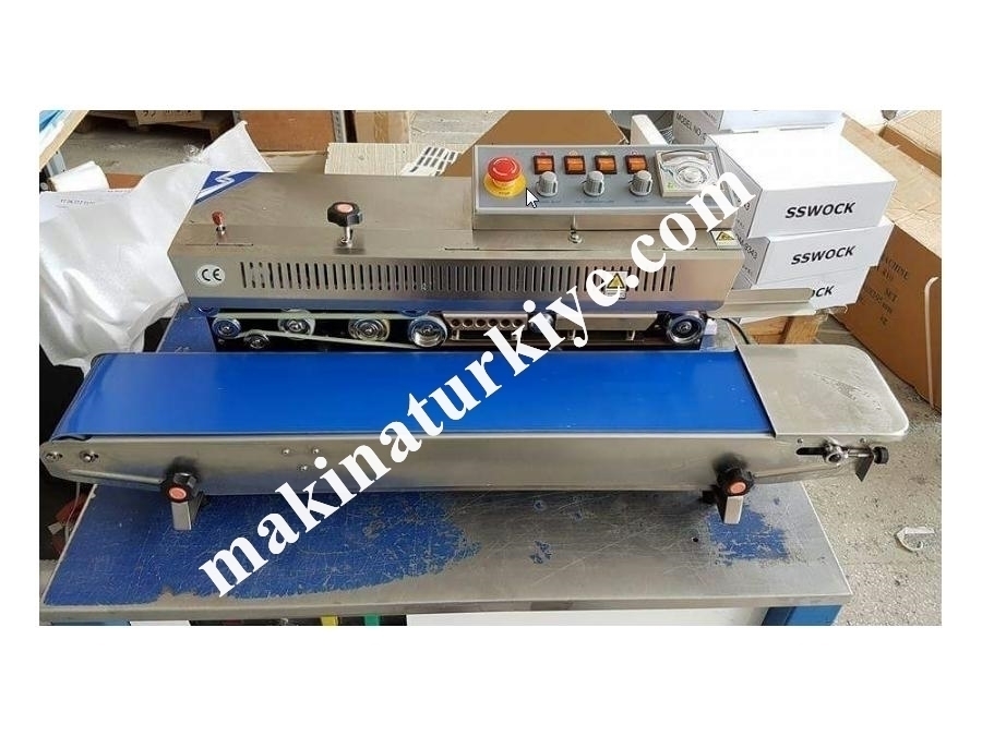 FRB-810 I Tarih Kodlamalı Konveyörlü Poşet Ağzı Kapatma Makinası 