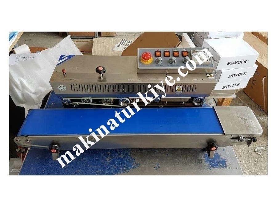 FRB-810 I Tarih Kodlamalı Konveyörlü Poşet Ağzı Kapatma Makinası 