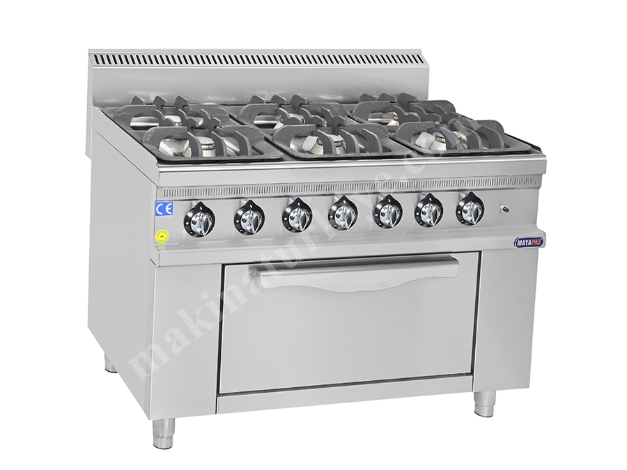 M-FKG 1270 6 Lı Gazlı Fırınlı Ocak