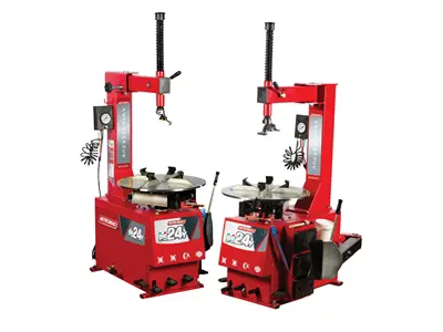 Motorcycle Tire Changer with Auxiliary Arm