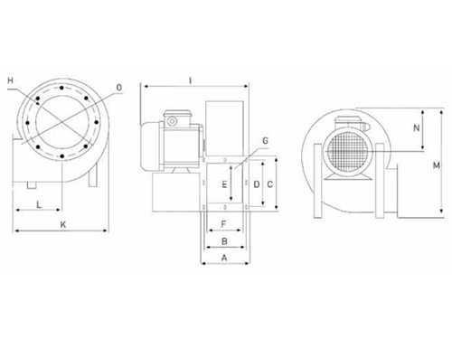 0,37-0,75 Kw Metal Gövdeli Radyal Fan