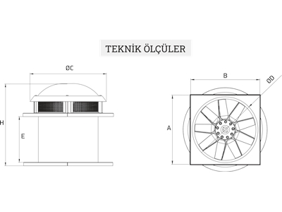 Çatı Tipi Duman Egzoz Fanı - 1