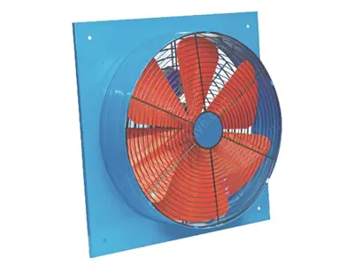 4 Kanatlı Metal Pervaneli Aksiyel Fan