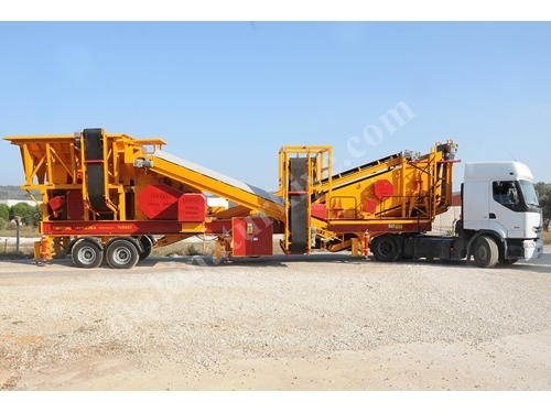 120-180 Tonnen / Stunde Mobile Steinbrech- und Siebanlage