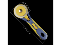 RS 60Mm (6 Cm Bıçak Boyu) Yuvarlak Bıçaklı Kumaş Deri Vinil Pvc Kağıt Rulet Kesici  - 4