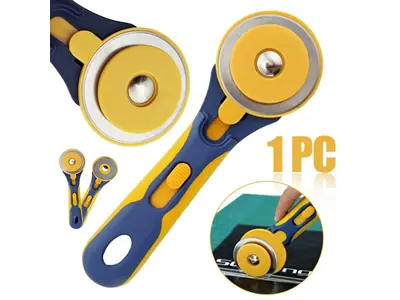 RS 60Mm (6 Cm Blade Length) Round Blade Fabric Leather Vinyl Pvc Paper Rotary Cutter