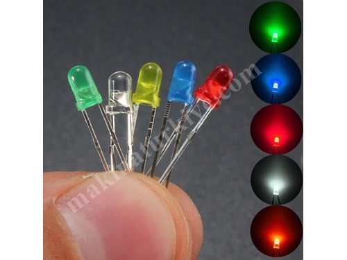 100 Stück 3 mm Pilz LED-Leuchtdiodenset