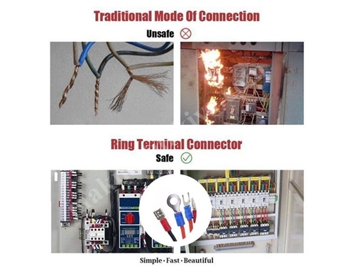 678 Parça İzoleli Kablo Ucu Soketi Fiş Şase Terminali Papucu Isı İle Daralan Makaron Kablo Tamir