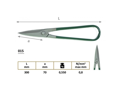 Ciseaux de coupe droit de type 015 - 1